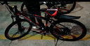 云宵自行车成人山地自行车学生变速赛车双减震单车铝合金单车学生车 顶配钢架辐条轮-黑红-非减震 26寸21速【160-180cm】 实拍图