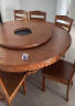 卡洛森（KALUOSEN） 餐桌 中式实木圆形餐桌带转盘10人家用圆桌吃饭歺桌圆餐桌椅组合 1.5m +8椅配转盘（颜色备注） 实拍图