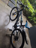 云宵山地自行车成人山地车公路男士单车变速骑行越野赛车轻便中生学生 顶配钢架辐条轮-黑蓝色 26寸21速【适合160-180cm】 实拍图