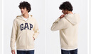GAP男女装碳素磨毛字母logo连帽抓绒卫衣上衣609115 米色 M (170/92A)亚洲尺码 实拍图