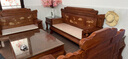 檀永林 红木家具非洲花梨（学名：刺猬紫檀）实木沙发中式沙发全套别墅客厅家具 123(1三1双1单茶几+2边) 实拍图