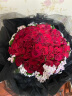 来一客情人节红玫瑰生日花束鲜花速递同城配送全国表白求婚礼物 99朵红玫瑰黑纱相思梅款 实拍图