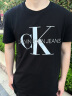 Calvin Klein Jeans【情侣系列】夏季男女同款ck多色印花打底短袖T恤J314764 BAE-黑色 XL  （推荐160-175斤） 晒单实拍图