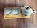 汝道 汝窑简约便携旅行茶具汝瓷功夫茶具干泡茶盘套装 陶瓷茶壶茶杯整套快客杯一壶两杯办公旅行套装 加金鱼方耳壶一壶两杯旅行套装 实拍图