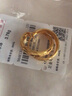 菜百首饰 黄金耳饰 足金时尚经典刻面花纹耳环  HJ 黄金耳饰 约3.89g 实拍图
