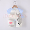 缤丽猫 婴儿连体衣夏季宝宝新生儿衣服纯棉短袖哈衣爬服空调服薄款夏装 短袖连体衣-小青蛙淡青 66cm 实拍图