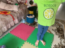 巴布豆儿童短袖男童夏季新款t恤舒适纯棉半袖多色潮流印花休闲百搭上衣 果绿 巴布片 130 实拍图