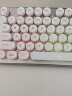 惠普真机械手感键盘 游戏有线背光电竞 吃鸡笔记本台式外设办公圆键朋克键帽键盘 K500Y彩虹白【圆键帽】 实拍图