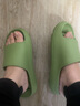 麦乐朵浴室拖鞋女夏天家居家用室内卫生间洗澡漏水镂空速干防滑凉拖鞋男 绿色【漏水加厚底】 37-38码 实拍图