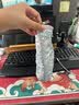 范爷家ins化妆包轻奢刺绣帆布内胆小清新旅行洗漱包便携护肤品收纳袋 银边褶皱蓝化妆包 实拍图