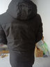 雅鹿男士羽绒服中长款连帽商务休闲简约纯色加厚外套男 黑色 180  实拍图
