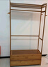 斯朴洛特衣架落地衣帽架卧室家用挂衣架室内简易衣架房间放衣服楠竹架子 陶茶色 双抽屉 70公分 实拍图