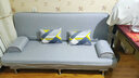 徽月 多功能折叠沙发床两用简易三人位小户型客厅租房家具懒人沙发 烟灰麻布 【海绵款】升级1.8米长1.2宽2扶手2腰枕 实拍图