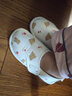 咕羊羊月子鞋可调节春夏秋产后拖鞋包跟厚底防滑孕妇拖鞋 【纯棉纱布】白底水蜜桃 L(适合37码~38码) 实拍图