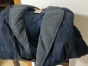 美标商场同款秋冬男士三层加厚睡衣纯棉睡袍浴袍全棉质休闲格子家居服 灰蓝（三层加厚夹棉） XL (175/96A) 实拍图