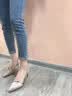 DAPHNE达芙妮高跟鞋凉鞋女细跟婚鞋夏季新款尖头浅口仙女风单 香槟色 跟高 6.5cm 37 (235mm) 标准码 实拍图