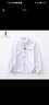 功夫蚂蚁男童纯棉衬衫儿童长袖衬衣中大童百搭春秋打底衫男孩刺绣开衫上衣 白色长袖衬衫 150 实拍图
