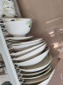 厚秀堂景德镇骨瓷碗碟盘套装家用组合新款陶瓷餐具中式简约饭碗面碗 9英寸汤碗（单个）百合花 实拍图
