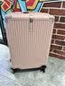 七匹狼行李箱男女新款拉链式扩容拉杆箱20英寸登机箱学生密码旅行箱皮箱 粉色 22英寸 实拍图
