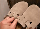 BIRKENSTOCK勃肯德国进口男女款牛皮绒面革软底Boston包头拖鞋 灰色常规版0560771 41 实拍图