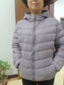 鸭鸭佟丽娅同款轻薄羽绒服女冬短款新款薄款高端时尚女款秋冬外套KXM 浅紫色【连帽款】 XL 实拍图