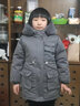 诺佳微淇童装女童棉衣外套2024新款秋冬装中大儿童中长派克服加绒加厚棉服 灰色 140 实拍图