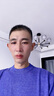 与狼共舞【100%纯羊毛】圆领毛衣男士2024秋季新款男装纯色套头针织衫2363 灰蓝色103 L /175 实拍图