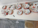 日式创意可爱陶瓷碗碟碗盘碗筷餐具套装卡通面碗家用饭碗汤碗味碟盘子多人组合微波炉烤箱适用 一淘一陶 （粉鹿幻想)四人食+2面碗 实拍图