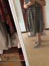 CUF 香港潮牌 格子棉麻连衣裙女装夏季新款休闲洋气宽松显瘦中长裙子 图片色 3XL 晒单实拍图