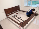 致典北美黑胡桃实木床北欧全实木双人床家用卧室小户型1.8米婚床 5代：1.8米床【床边可调节】 实拍图