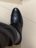 奥康（Aokang）商务男士皮鞋男布洛克男鞋系带低帮鞋193211020 黑色42码 实拍图