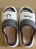 惠夫人四季亚麻拖鞋女家居软底防滑情侣家用透气室内男士 EVA亚麻 灰色 40-41 (适合39-40码穿) 实拍图