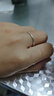 银戒指999足银素圈戒指女闺蜜小指尾戒中指小众设计男式情侣对戒 细款 光面 14号 实拍图