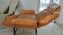 积木部落  懒人沙发可睡觉午休折叠床办公室休闲躺椅电脑椅可躺单人沙发床 橘色+脚踏【折叠扶手】升级款 实拍图