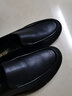 卡帝乐鳄鱼（CARTELO）男鞋男士商务休闲皮鞋四季英伦大码小码真皮软皮软面厚底耐磨软底 黑色(单鞋) 42 实拍图