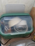 仕倾厨房沥水碗柜带盖放碗箱装碗碟盘餐具家用碗架置物架子碗筷收纳盒 适用1至3人-大号深绿色 实拍图