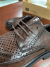 公牛世家皮鞋男夏季镂空透气布洛克雕花男鞋英伦复古商务正装鞋子男 实拍图