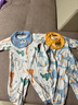 婧麒（JOYNCLEON）【带口水巾】婴儿衣服春秋款新生儿长袖哈衣纯棉连体衣 开衫小鸭子 90cm 实拍图
