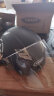 野马（YEMA）3c认证329S电动摩托车头盔男夏季双镜片半盔女夏天防晒安全帽 均码 亚黑五星配透明长镜 实拍图