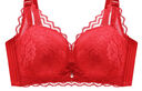 浪莎文胸女小胸聚拢内衣上托收副乳无钢圈少女蕾丝防下垂胸罩 大红 85A B/38 实拍图