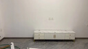 宜造（YIZAO） 宜造 电视柜现代简约小户型家用客厅轻奢地柜茶几组合卧室电视机边柜子 两门四抽暖白色+大理石纹色台面+金色钢架160cm 实拍图