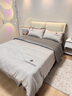 雅鹿水洗冰丝四件套夏季凉感床单被套刺绣被罩家用可机洗床笠床上用品 小熊-梧桐杏+山灰【冰凉丝滑】 1.8m 床单款 四件套-被套200*230cm 实拍图