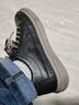 卡帝乐鳄鱼（CARTELO）鞋子男鞋2025秋冬季时尚休闲鞋男英伦潮皮鞋男士软底板鞋 黑棕 43 实拍图