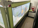 M-CASTLE婴儿床围栏宝宝床上防摔护栏儿童床边防掉床挡板防夹伤无缝防窒息 冰绿 单面装 2.0米 实拍图