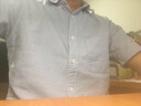 罗蒙（ROMON）牛津纺长袖衬衫男新款休闲纯棉衬衣青年时尚修身衬衫 CS19HF61021蓝色 39 (建议120-130斤) 实拍图