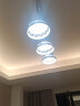 雷士（NVC）雷士照明LED餐吊灯餐厅吧台灯具现代简约铁艺三头吊灯 白色 实拍图