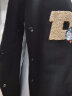 哆啦A梦（DORAEMON）【杨超越同款】棒球服机器猫毛巾绣呢子撞色飞行夹克外套男女同款 黑/白（连帽款） 2XL 晒单实拍图
