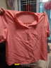 中凡智文艺气质短袖V领纯色薄款棉衬衫女夏季新款宽松休闲显瘦上衣SN7 焦糖色 2XL 建议（135-150斤） 晒单实拍图