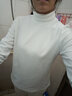 气质高领德绒长袖T恤打底衫女秋冬新款内搭加绒加厚上衣ins潮 米白色堆堆领【加绒保暖】 XL 111-120斤 实拍图