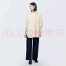 无印良品（MUJI） 女式 木棉混双层纱织五分袖束腰长上衣内搭罩衫衬衫BC2J1C4S 原色 M(160/84A) 晒单实拍图